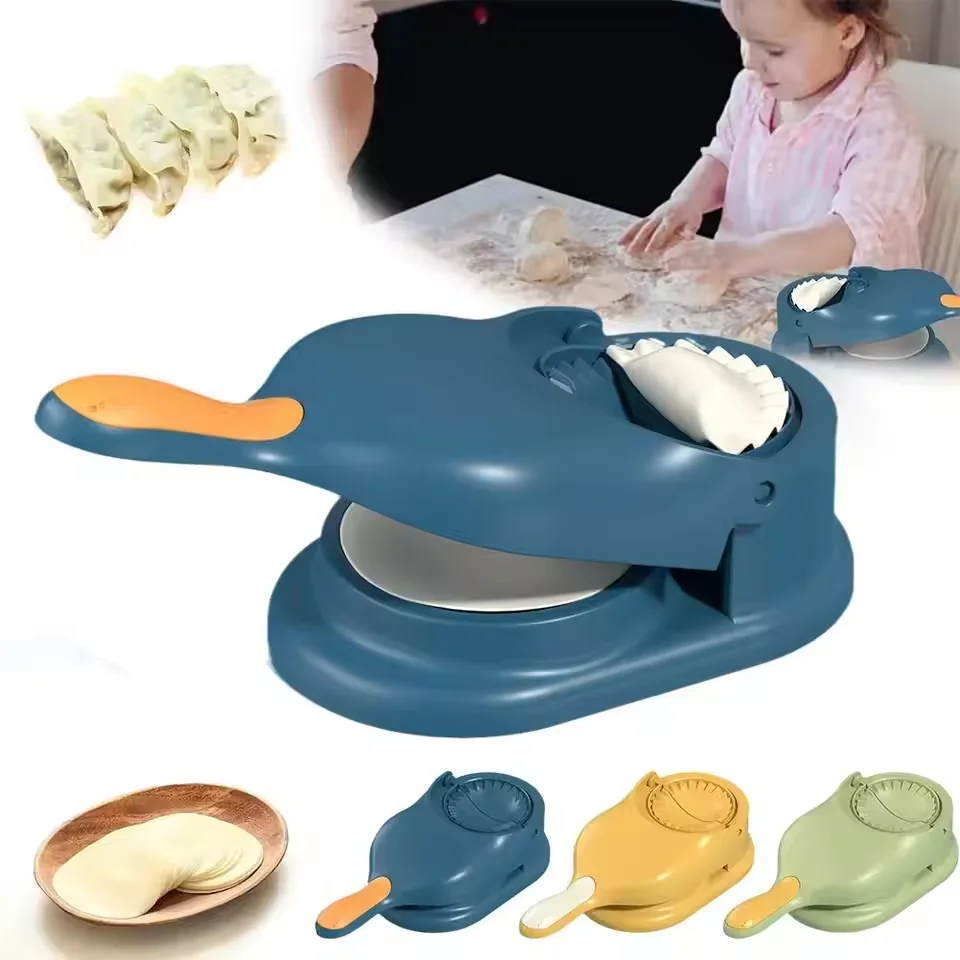 2in1 Household Dumpling Skin Maker Creative Dumpling Maker Kitchen Tool DIY Dumpling Automatic Maker Dumpling Moulds Dough Skin