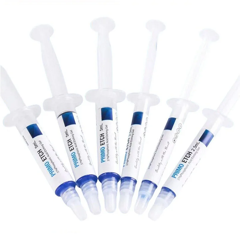 5 قطعة مواد طب الأسنان 37% جل النقش بحمض الفوسفوري 2.5 مللي/5 مللي تبييض الأسنان القشرة حمض النقش وكيل مواد طب الأسنان