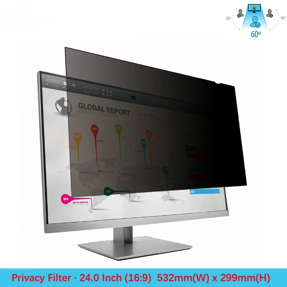 

24 inch Privacy Filter Screen Protector Film for Widescreen Desktop Monitors 16:9 Ratio