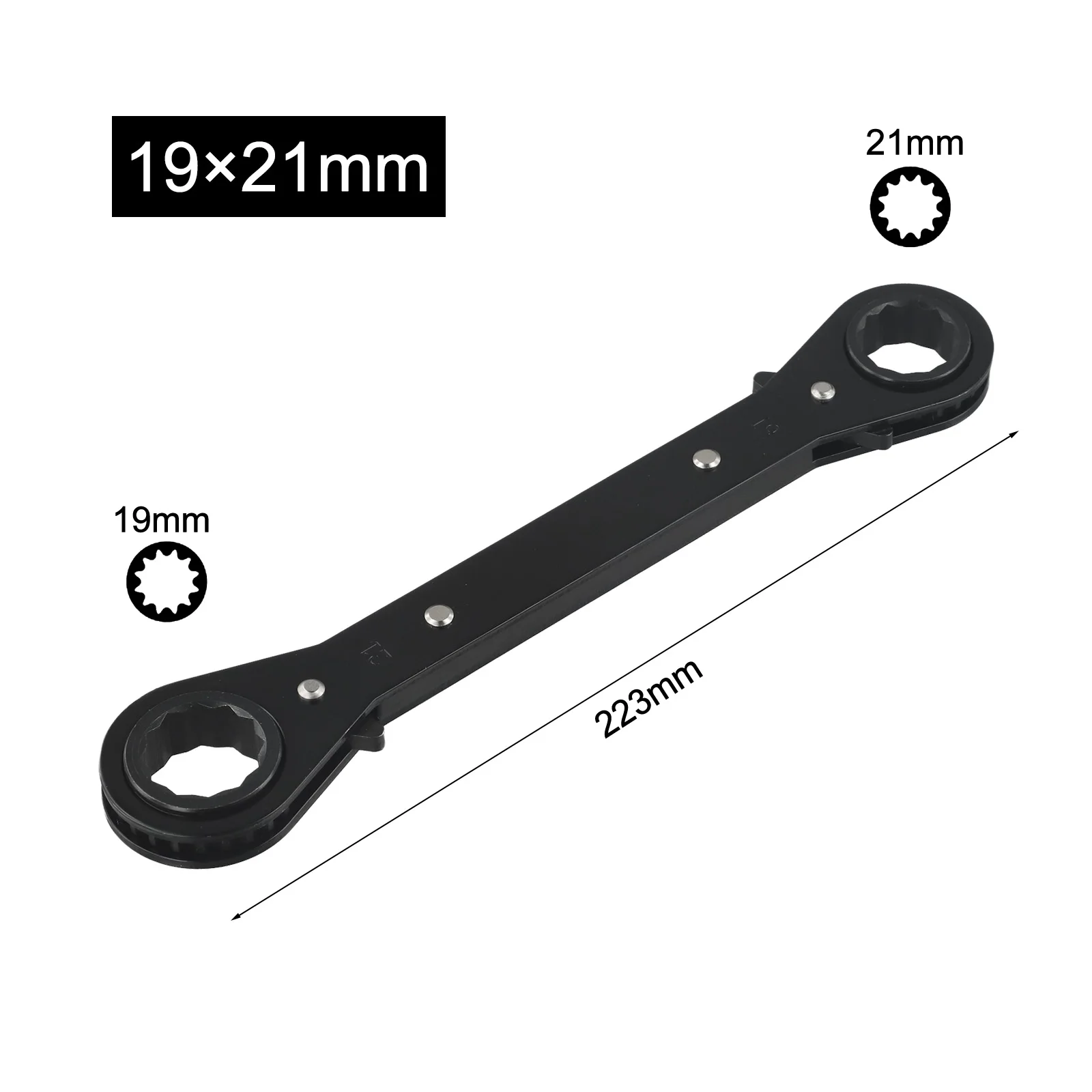 Einfach zugängliche Mechaniker-Werkzeuge verfügt über einen 621-mm-Doppelbox-End-Ratschenschlüssel für enge Räume