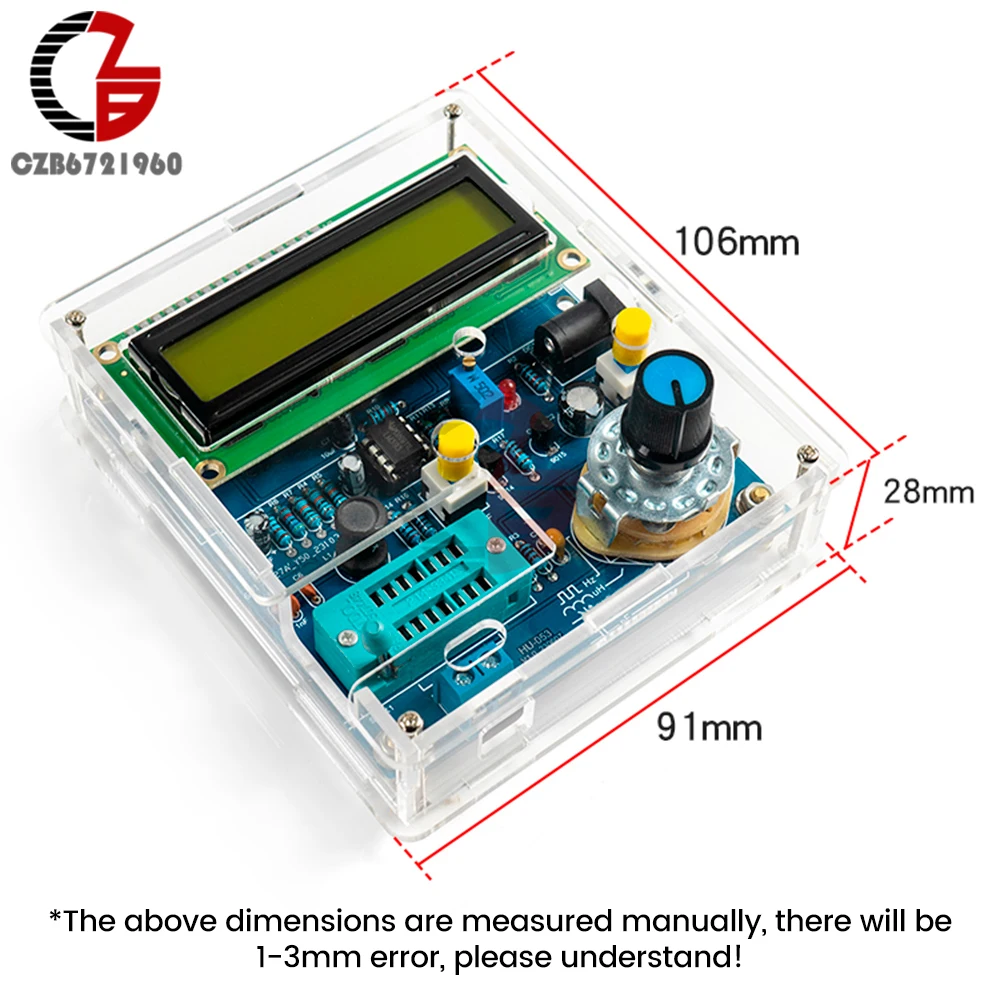 저항 커패시턴스 계량기 테스터, 다기능 측정 전자 DIY 키트, 디지털 주파수 계량기, DC5V 트랜지스터 테스터