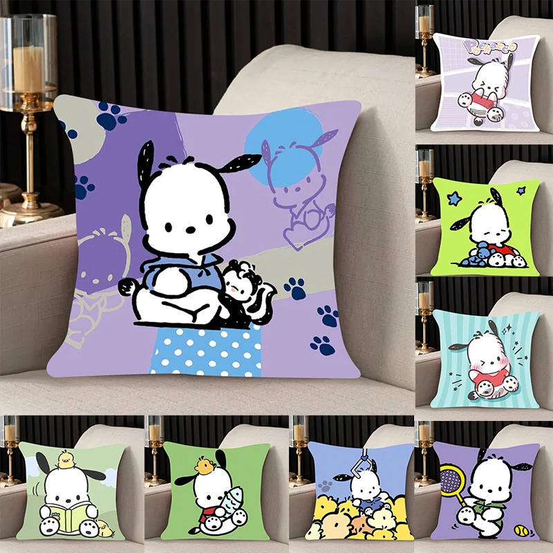 home decor Pillow Cover Pochacco iving room bedroomo office car 45x45 Dakimakura Throw Pillows Square Pillowcase Kawaii 40x40