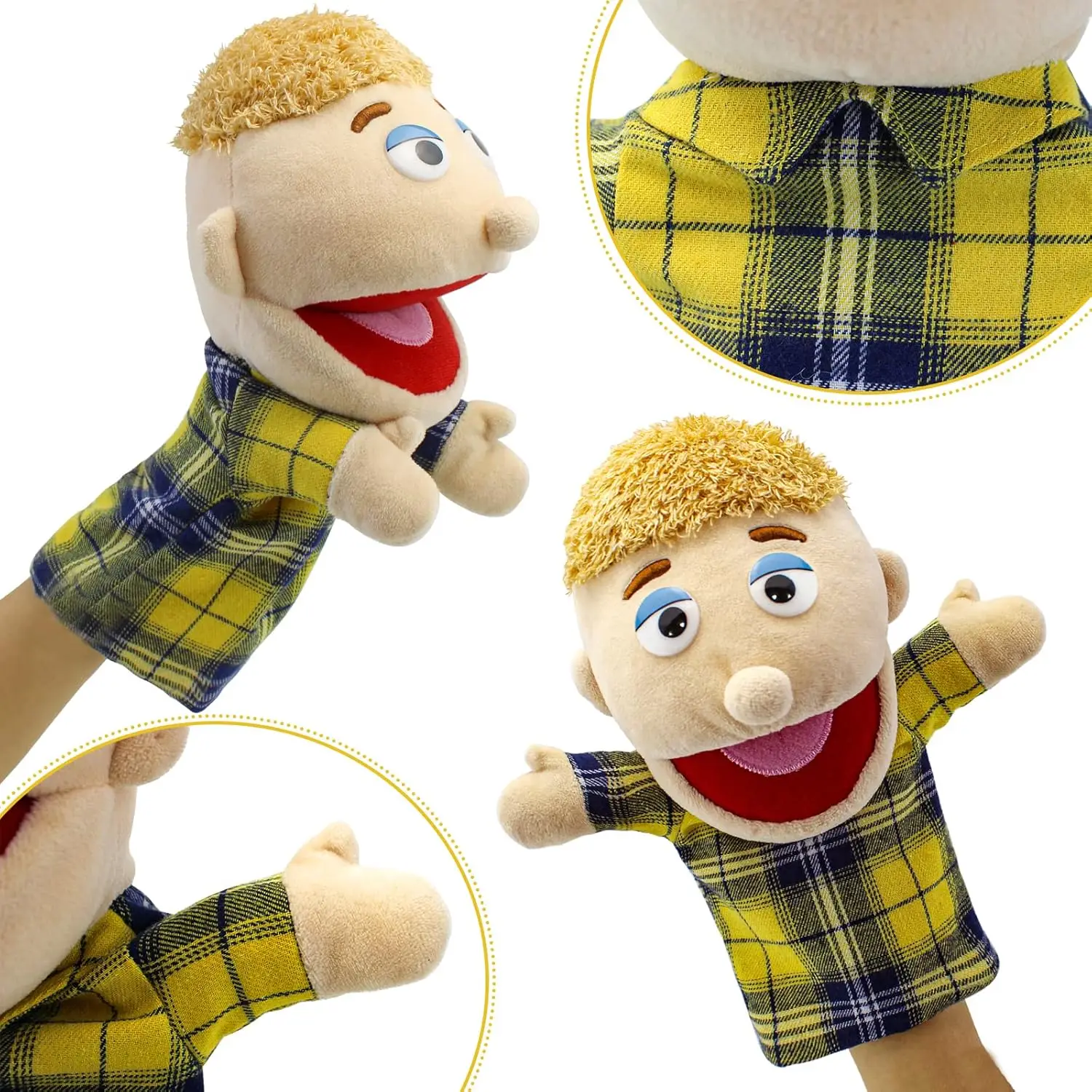 Marionetas de mano para hijo, marionetas de mano de felpa suave, juego de rol interactivo, juguetes para contar historias para niños, juego imaginativo