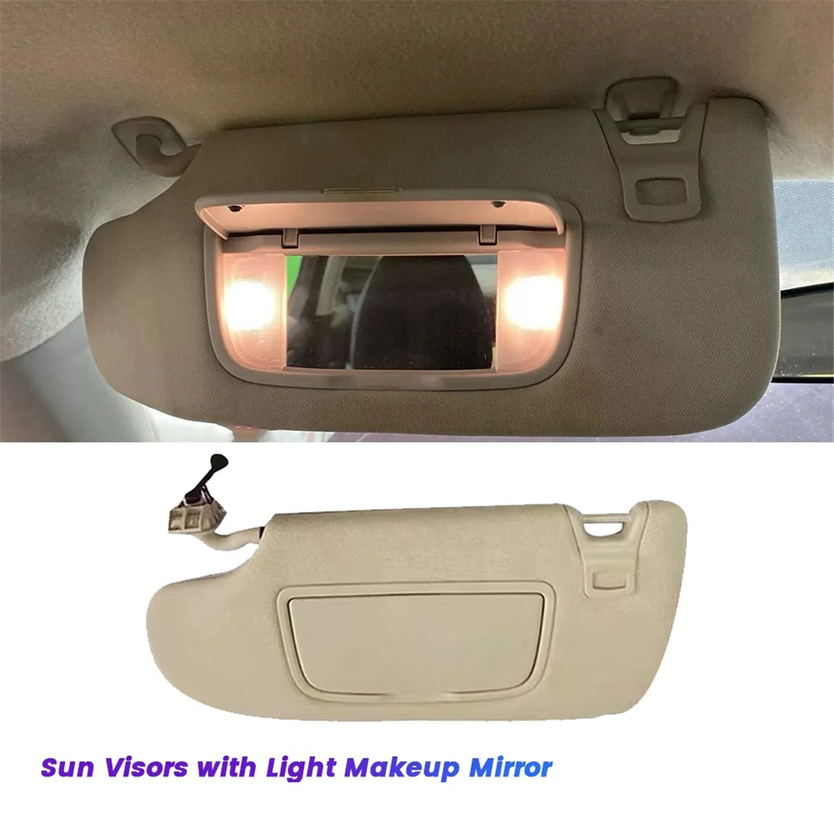 Left Side Sun Visor Makeup Mirror DS73-F04101 for Ford Mondeo Edge Taurus 2013-2019 Sunshading Board DS73F04101UJ3DY0