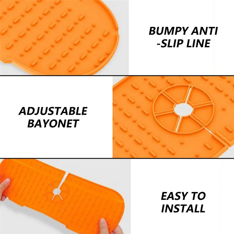 ABGR-سيليكون صنبور استنزاف الوسادة المنزلية بالوعة المطبخ صنبور وسادة سميكة استنزاف الوسادة 14X52cm