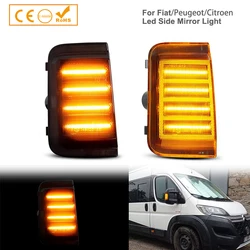 Clignotant LED dynamique, indicateur de rétroviseur latéral, clignotant séquentiel, lampe pour KIT Boxer Fiat Ducato, cristaux en guillemets, 2006, 2 pièces