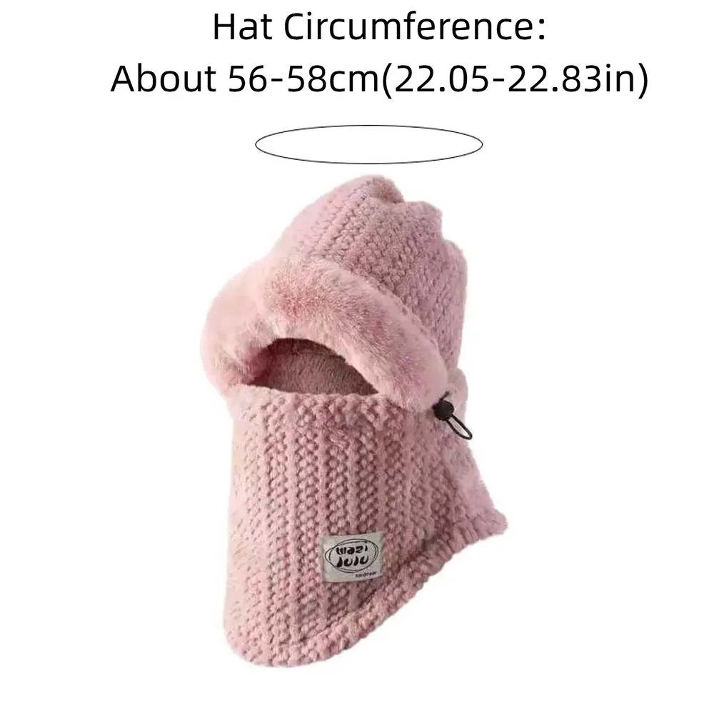أفخم الشتاء وشاح متكامل قبعة 4 في 1 سميكة البلوز قناع قبعة كبيرة محيط الرأس Ushanka الباردة والدليل على وشاح الرجال