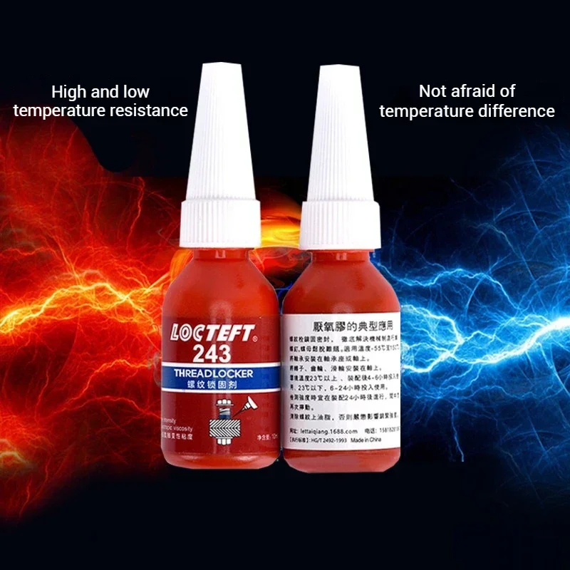10ml Threadlocker 222 242 243 2632 263 Screw Glues Thread Locking Agents Anaerobic Strong Glues Anti Loose DIY Repairs for Home