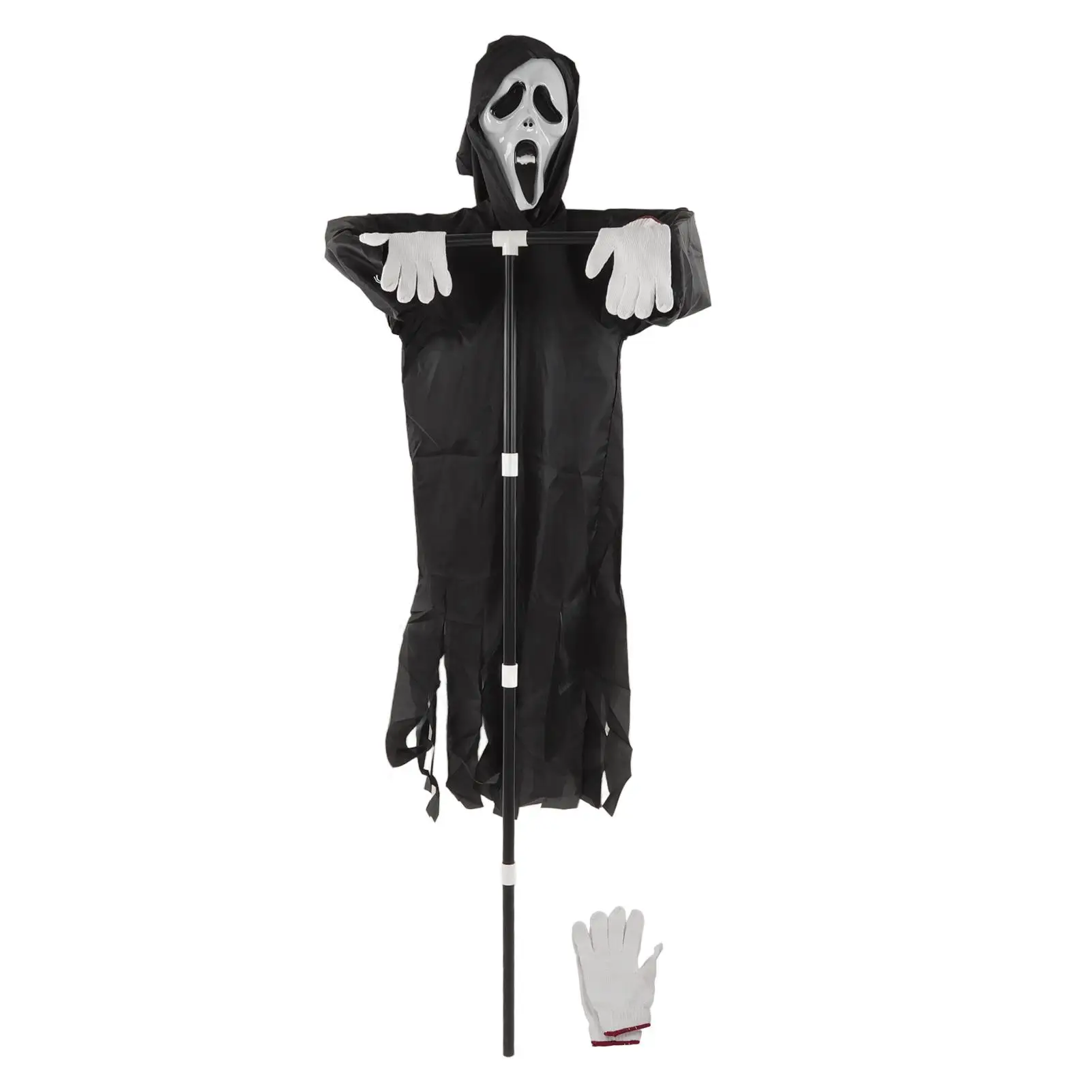 

Garden Ghost Face Decoration Detachable Pole Lightweight Hanging Scary Easy to Store for rural