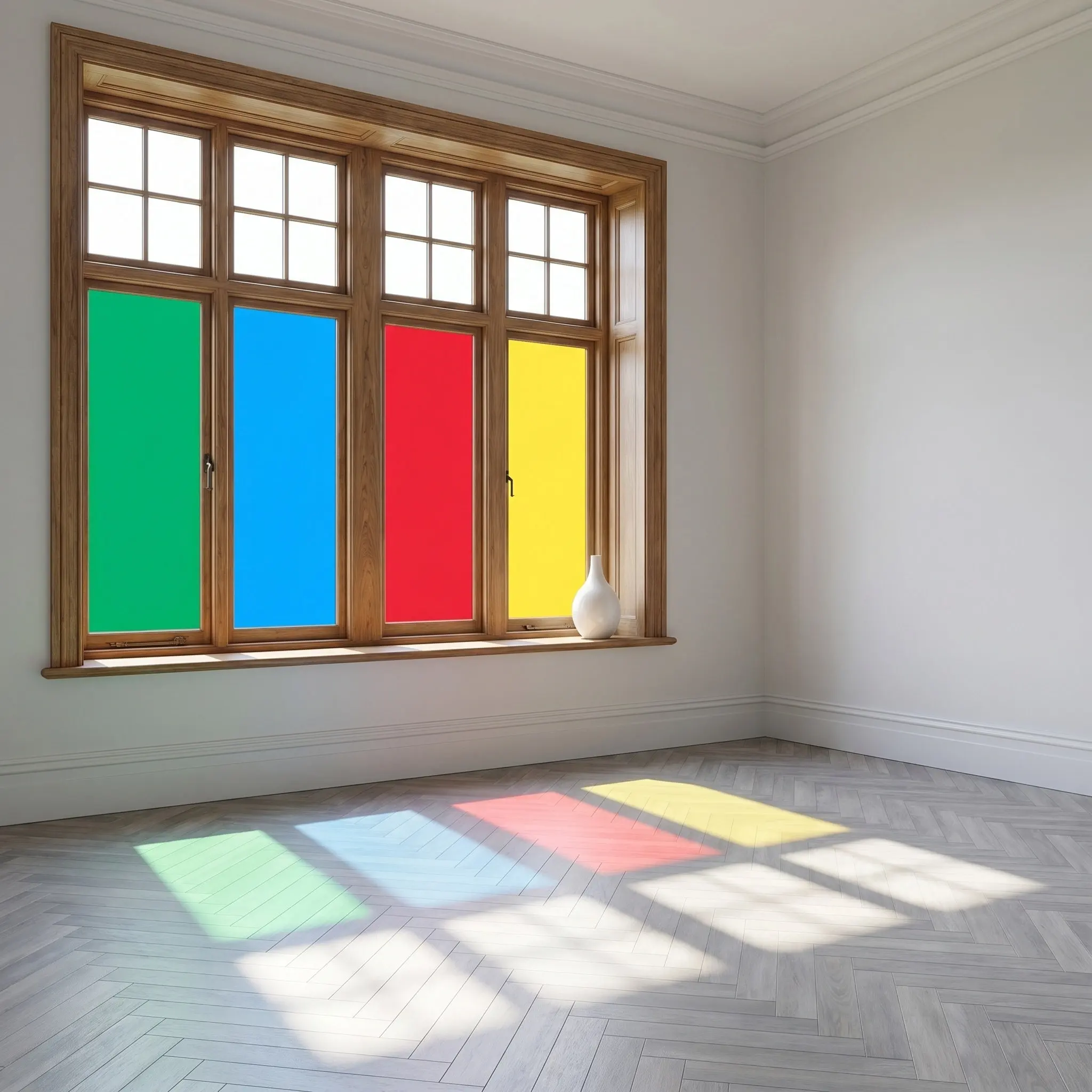 4 Rolls Decorative Colored Window Film Self Adhesive Stained Glass Sticker Removable Window Tint for Bedroom Living Room