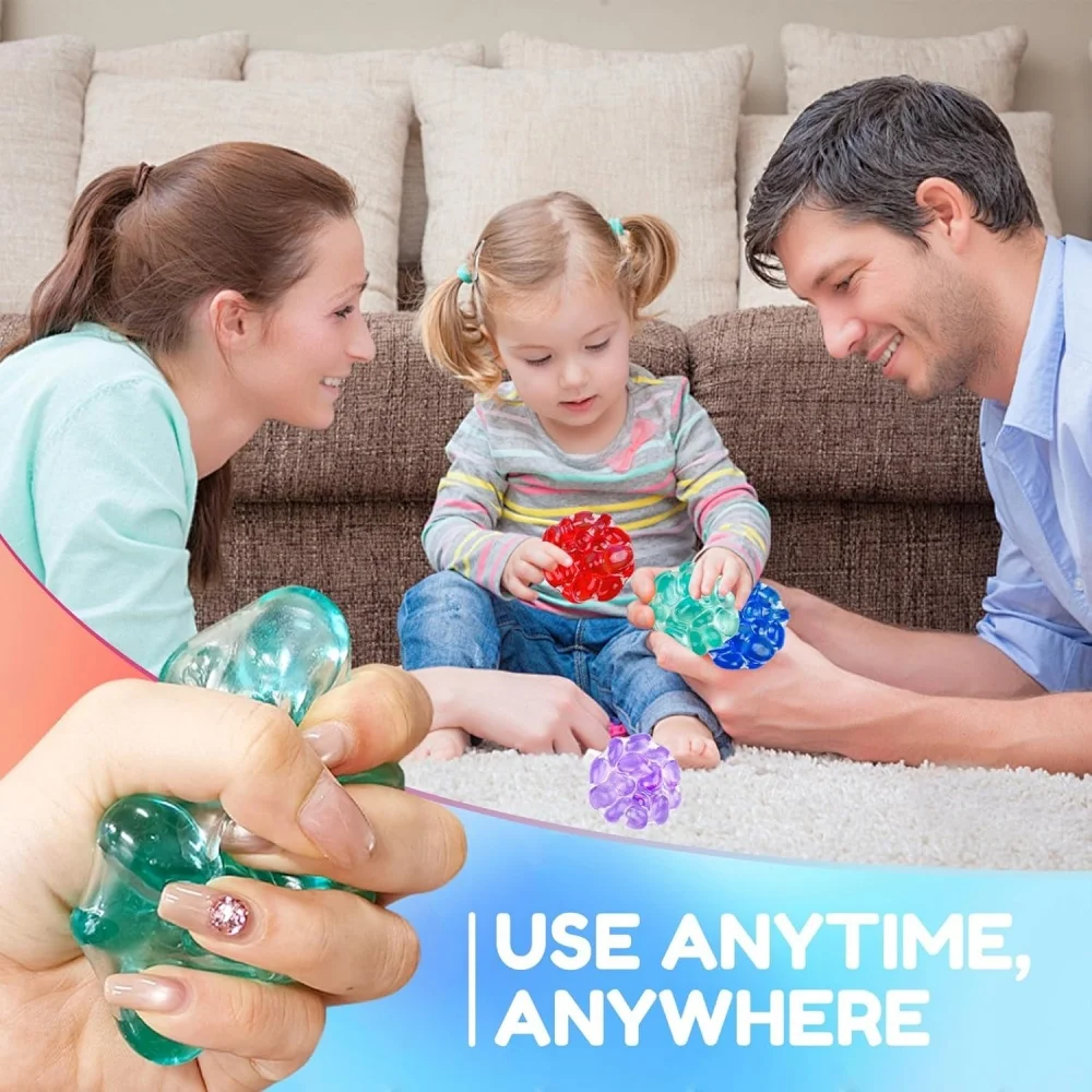 바삭한 스트레스 볼 젬 스퀴시 장난감 다채로운 스트레스 해소 장난감 어린이 성인 자폐증 과잉행동 장난감 생일 선물