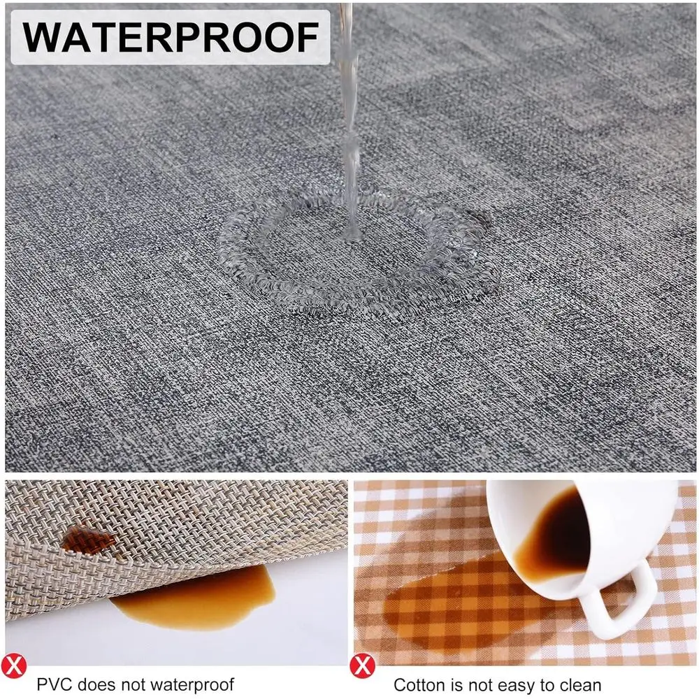 12-Pack Heat-Resistant PU Leather Placemats, Waterproof and Wipeable for Indoor/Outdoor Dining, Easy Clean, Smokey Grey