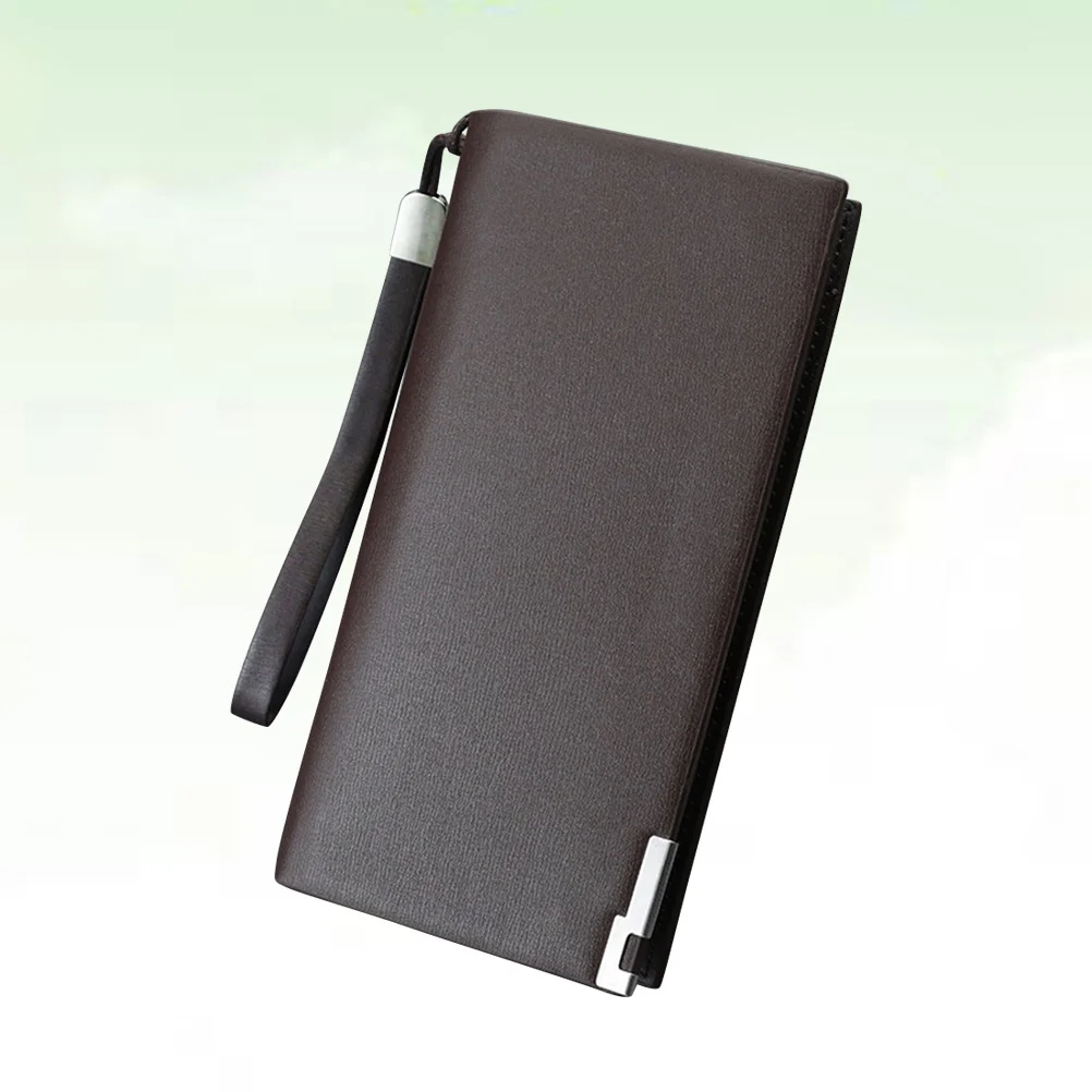 

Large Capacity PU Long Zippered Wallet for Men Business Trip Office Multi Card Slots Phone Cash Holder