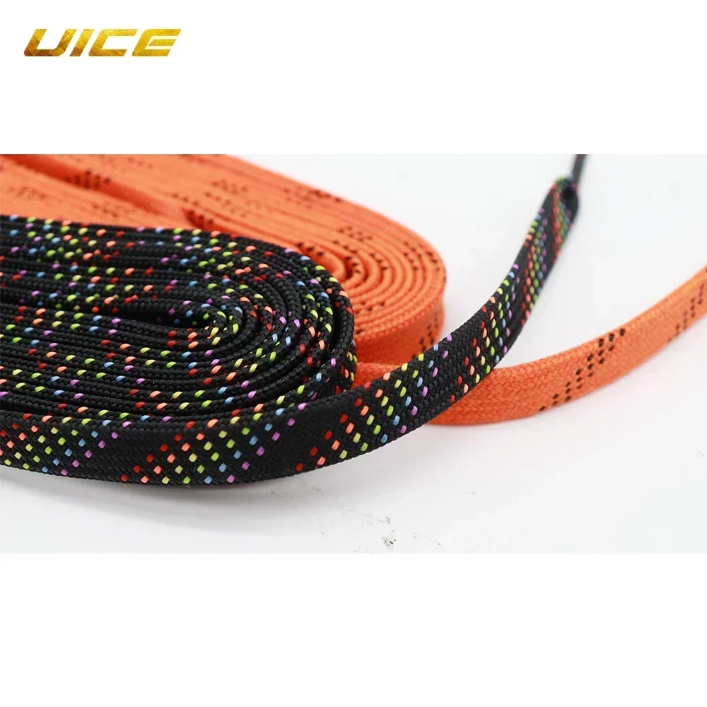 Ice Hockey Skate Laces 84-120inch Box-Packed Hockey Skate Shoe Lacer Dual Layer Braid Reinforced Waxed Tip Hockey Accessories