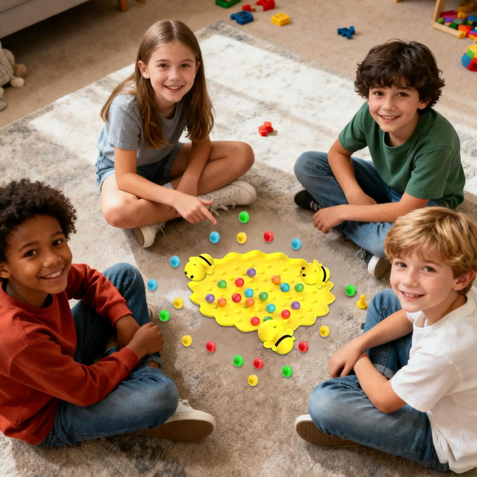 Busy Bee Board Game Educational Magnetic Funny Portable Busy Bees Family Party Game For Travel Outdoor Indoor Party Gatherings