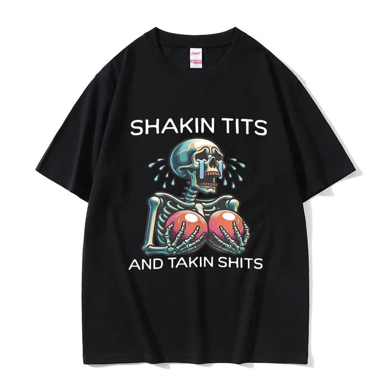 

Funny Skeleton Graphic Print T Shirts Summer Men Women Casual Oversized Crewneck T-shirt Male Fashion High Quality Tshirt Tops