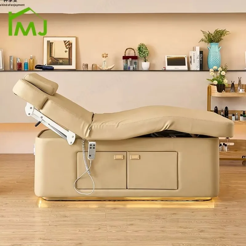 Luxury Beauty Salon Bed 2 Motors Electric Massage Cosmetic Table Chair Facial Spa Bed