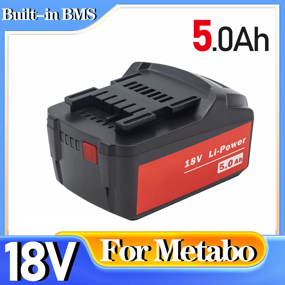Higher Quality 18V 5Ah li-ion Battery For metabo18V BSZ18 Wireless Power Tools Drill bit 625592000 625591000 Spare tool battery