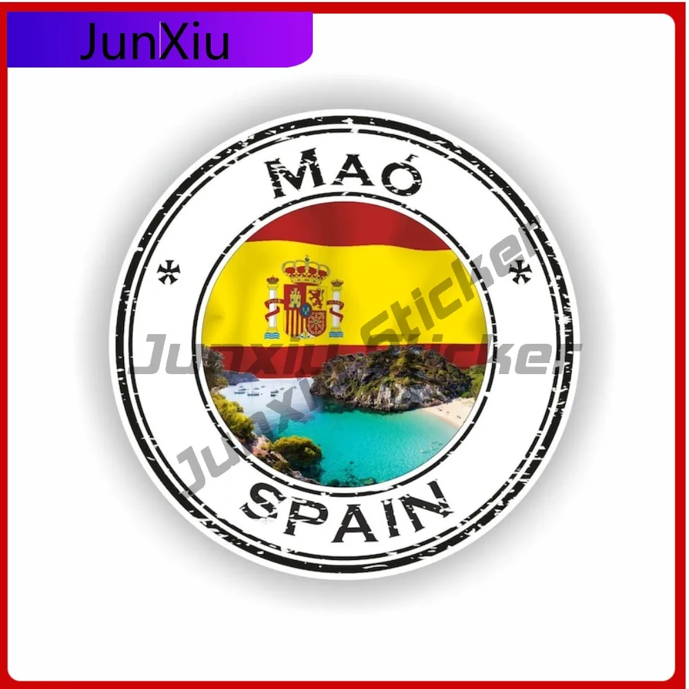 

Ma Spain Seal Unique Truck Weatherproof Decoration Sticker Round Symbol Trendy Helmet Bumper Decoration Accessory Window