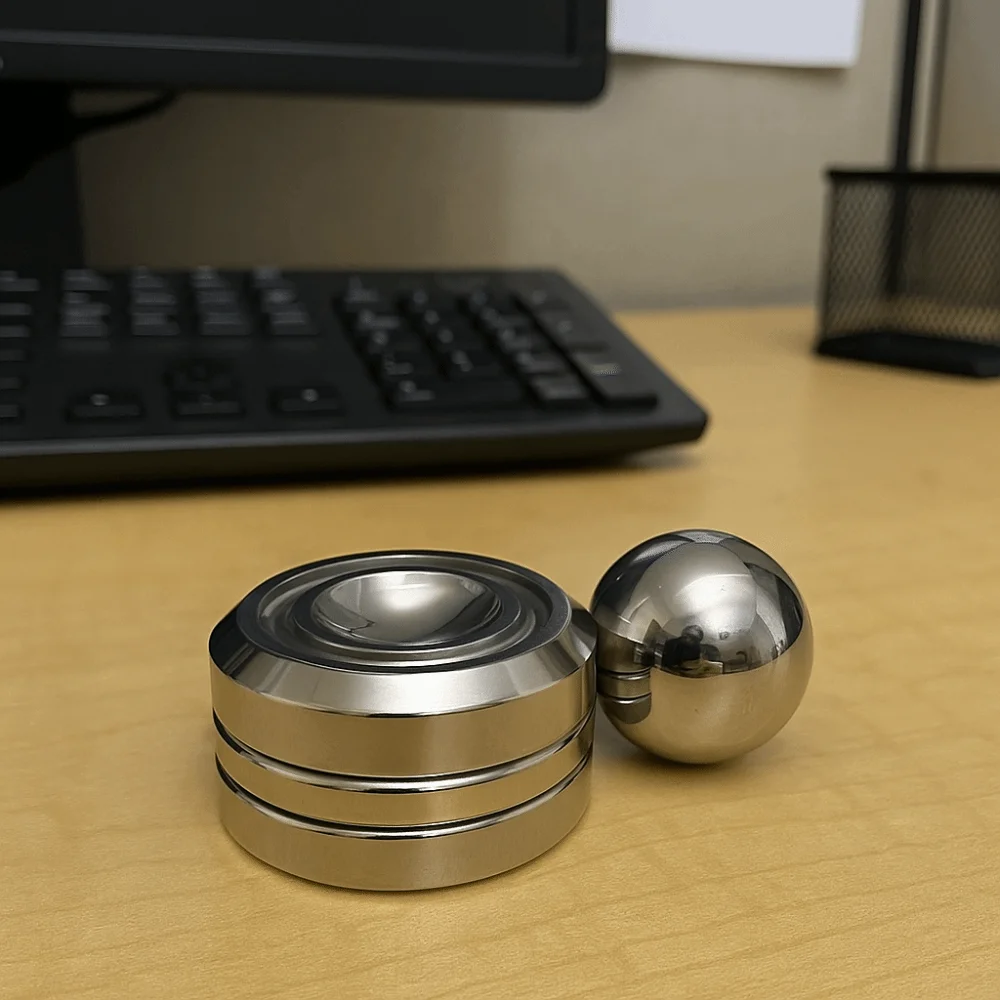 Spinner Fidget en métal, exercice de main, gyroscope rotatif magnétique, jeu de Puzzle du bout des doigts, Spinner orbital rotatif, cadeau d'anniversaire
