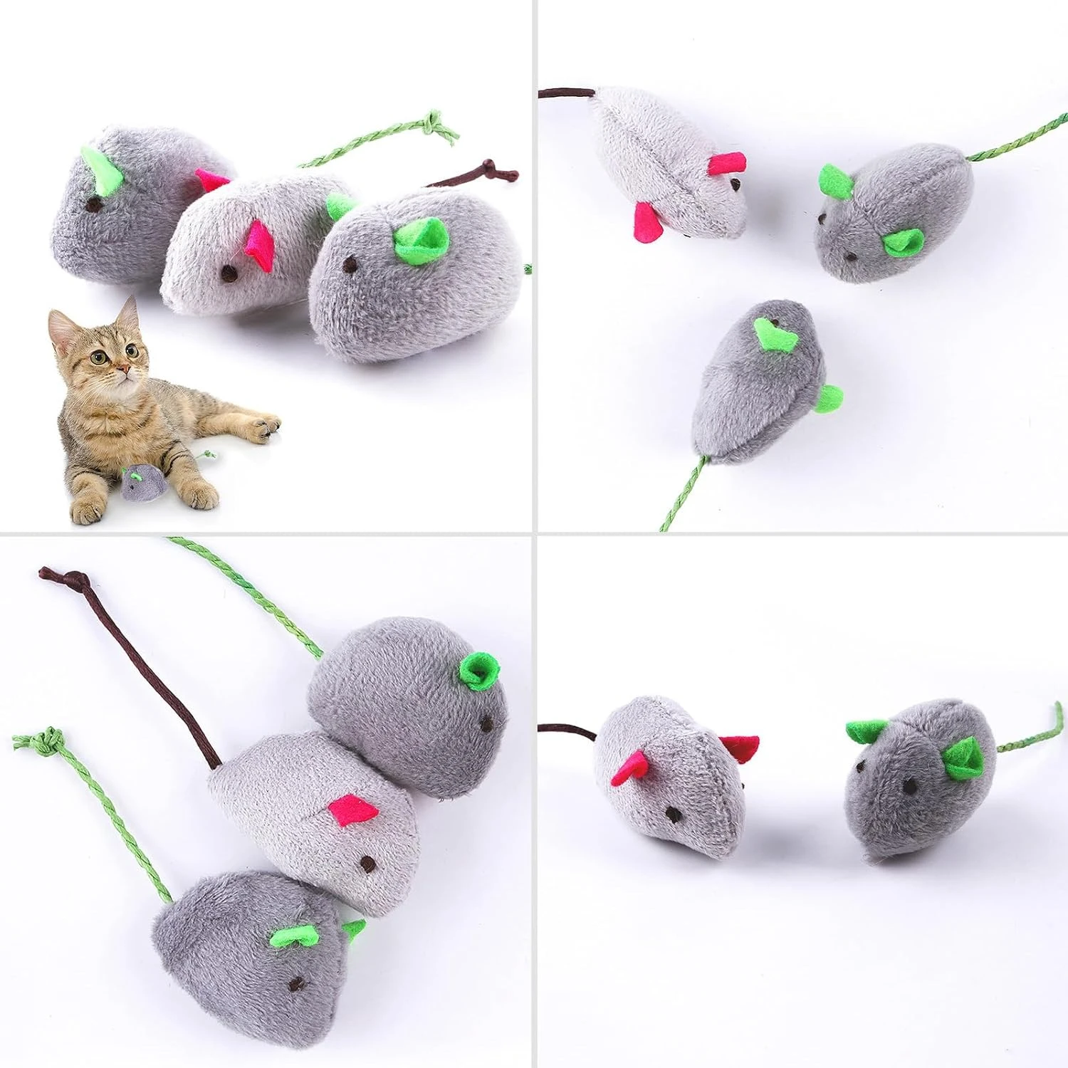 Add some excitement to your cats playtime with these durable and adorable mouse toys. These top-notch toys are built to endure 