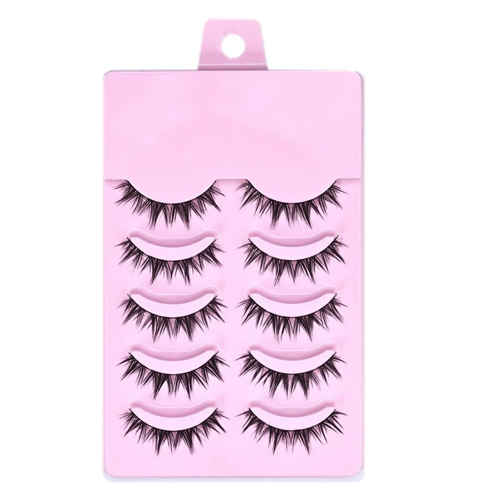 5 Pairs/Box Black Natural Demon False Eyelashes 10-12MM Easy To Wear DIY Lashes Extension Curvature C Eye Makeup