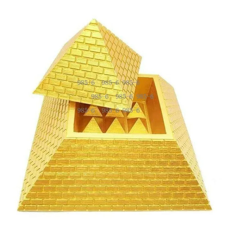 Full Copper Pyramid Model, Desktop Decorative Pyramid Ornament
