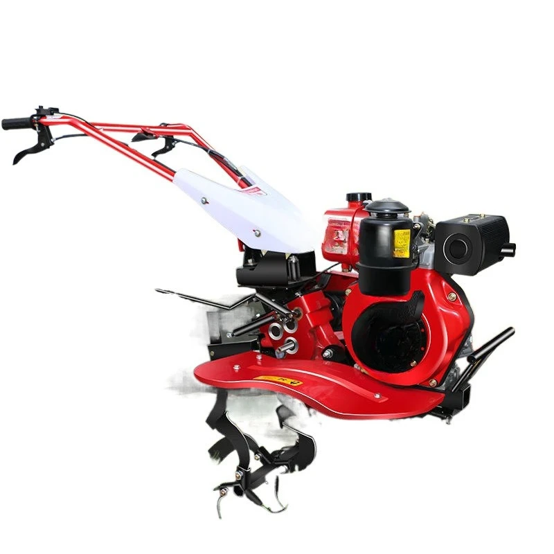 Diesel micro-tiller, multi-functional small-scale loosening soil, ridging, weeding, turning soil and ditching