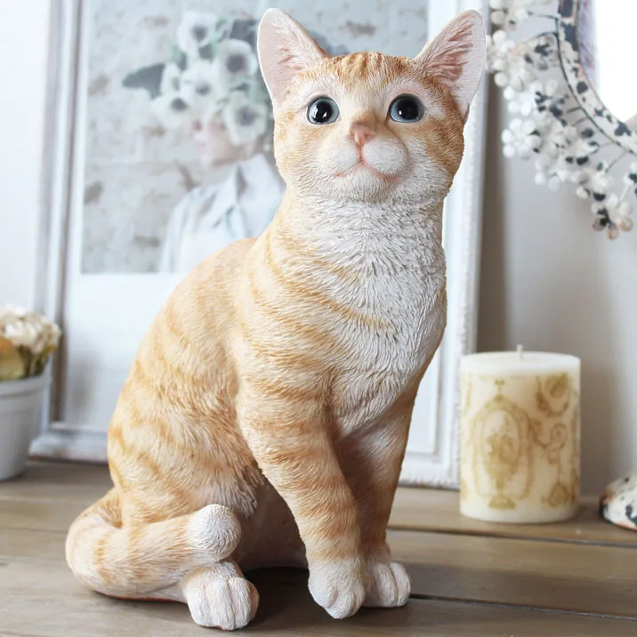 

Статуя кошки из стекловолоконной смолы, уличная скульптура животного в натуральную величину