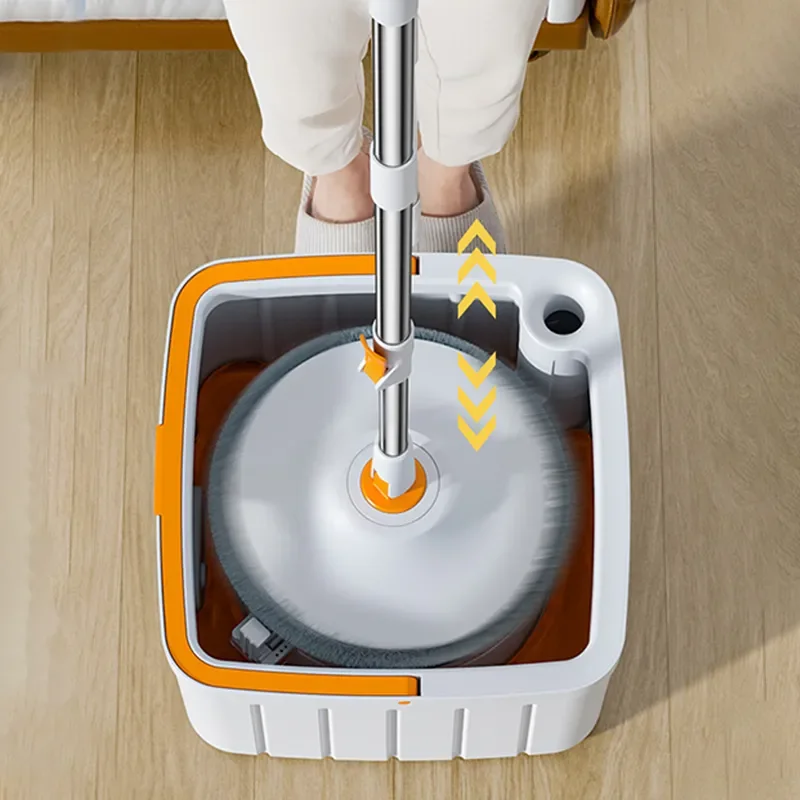 Mop Water Separation 360 Cleaning with Bucket Microfiber Cloth No Hand-Washing Floor Floating Mop Household Cleaning Tools