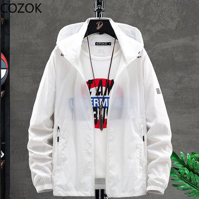 Jackets Sunscreen Men's Summer Ice Silk Thin Breathable Coat New Anti Outdoor Fishing Men's Sun Protective