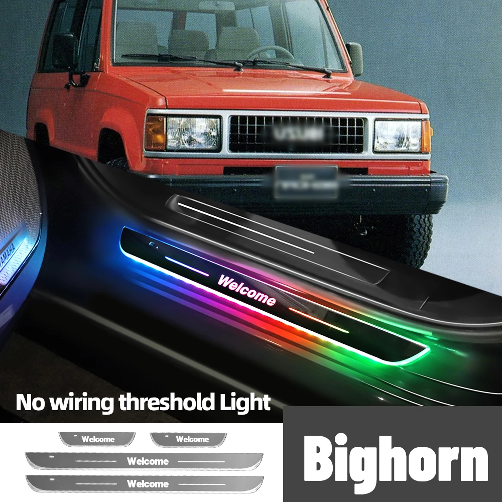 

For Isuzu Bighorn 1991-2006 2003 2004 2005 Car Door Sill Light Customized Logo LED Welcome Threshold Pedal Lamp Accessories