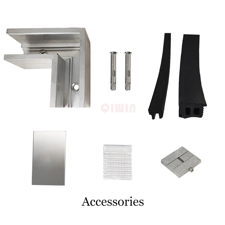 Personalizzazione Ponte esterno per interni Balcone Balaustra in vetro senza telaio Scale Ringhiera Corrimano Ringhiera a canale montata lateralmente a parete