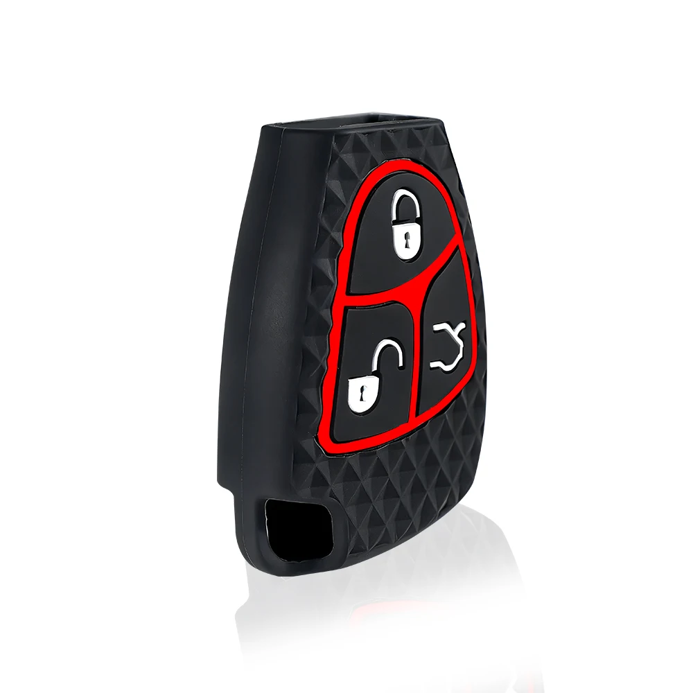 Silicone Car Key Case Cover For Mercedes Benz W211 W202 W210 W208 W203 W245 B Class V180 CL55 CL600 CL65 C230 C240 C280 C320