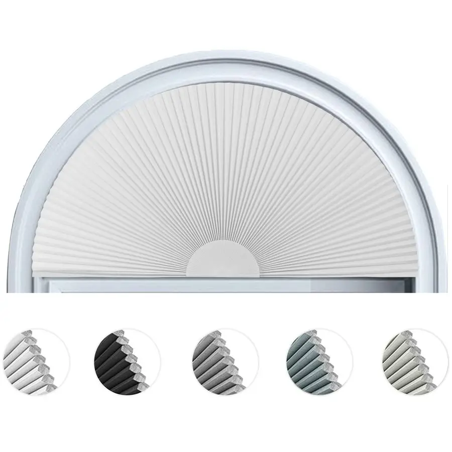 

Сотовые шторы-блэкаут для окон, полукруглые, без сверления, беспроводные жалюзи для помещений