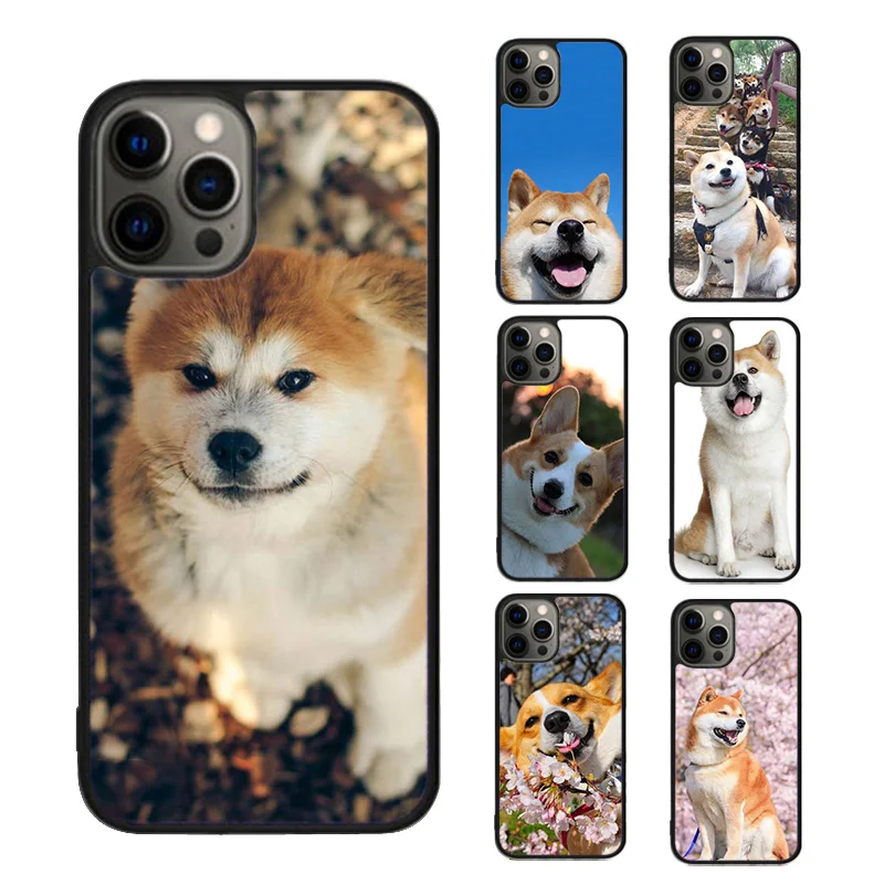 Funny cute dog Akita Phone Case For iPhone SE2020 15 16 14 13 Pro Max Coque 12 11 Pro Max 8 PLUS 7 6S mini fundas cover