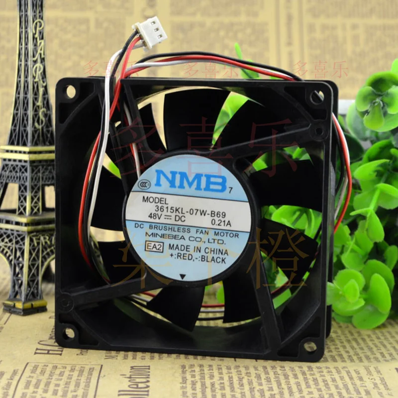 ZMZM    for NMB 3615KL-07W-B69 48V 0.21A 9CM 9238 Chassis Cooling Industrial Fan Mute