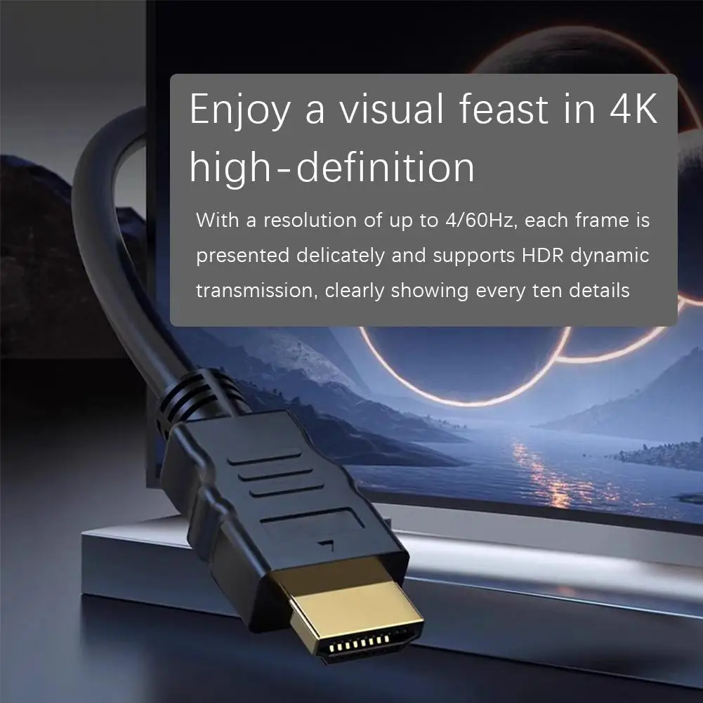 High Definition Cable 4K 2.0 Version 3D Gold-plated TV Set-top Box, Computer Monitor Data Connection Cable