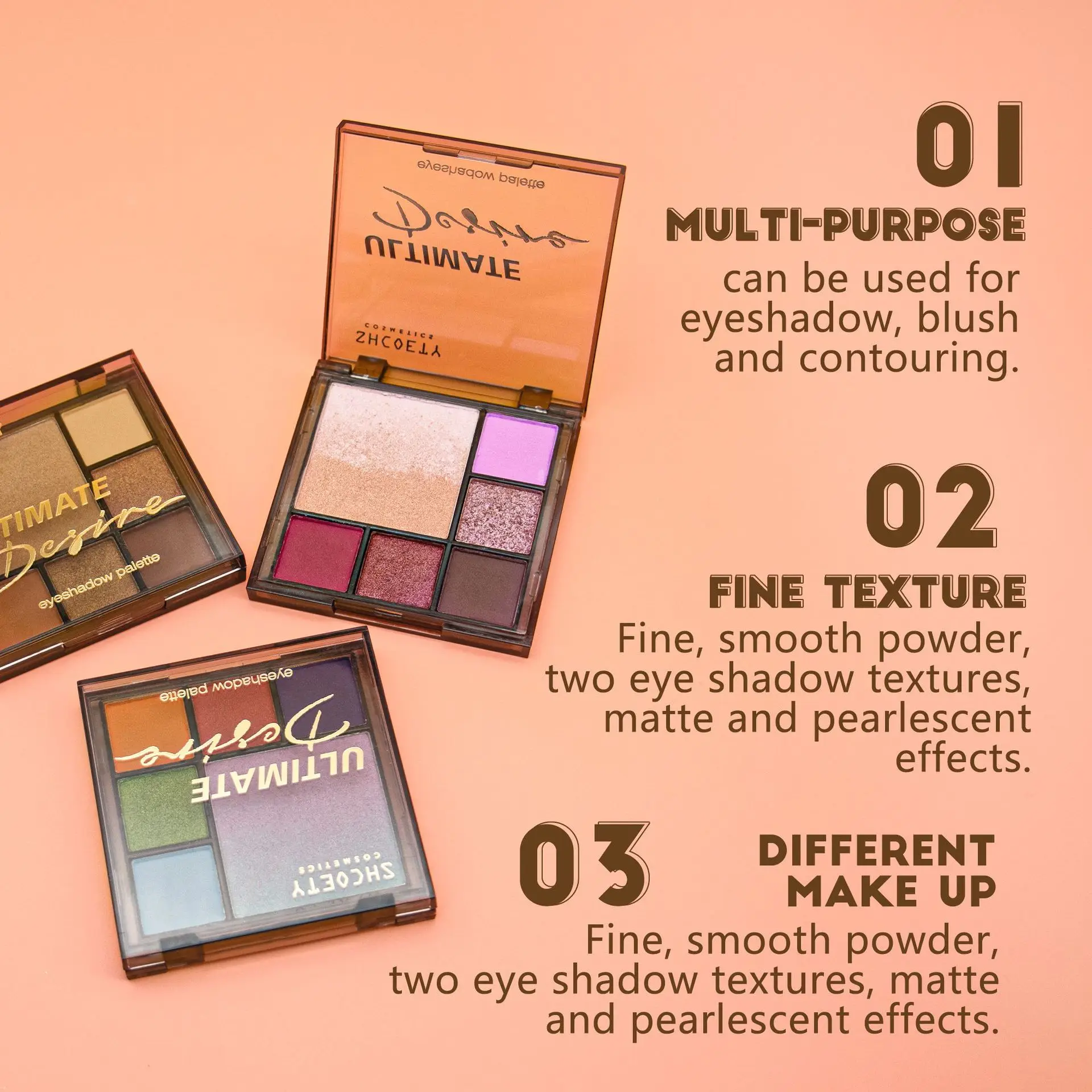 Paleta de sombra de ojos mixta con degradado de 6 colores, paleta multifuncional para contorno de rubor, resaltado, mate suave, nacarado, todo en uno