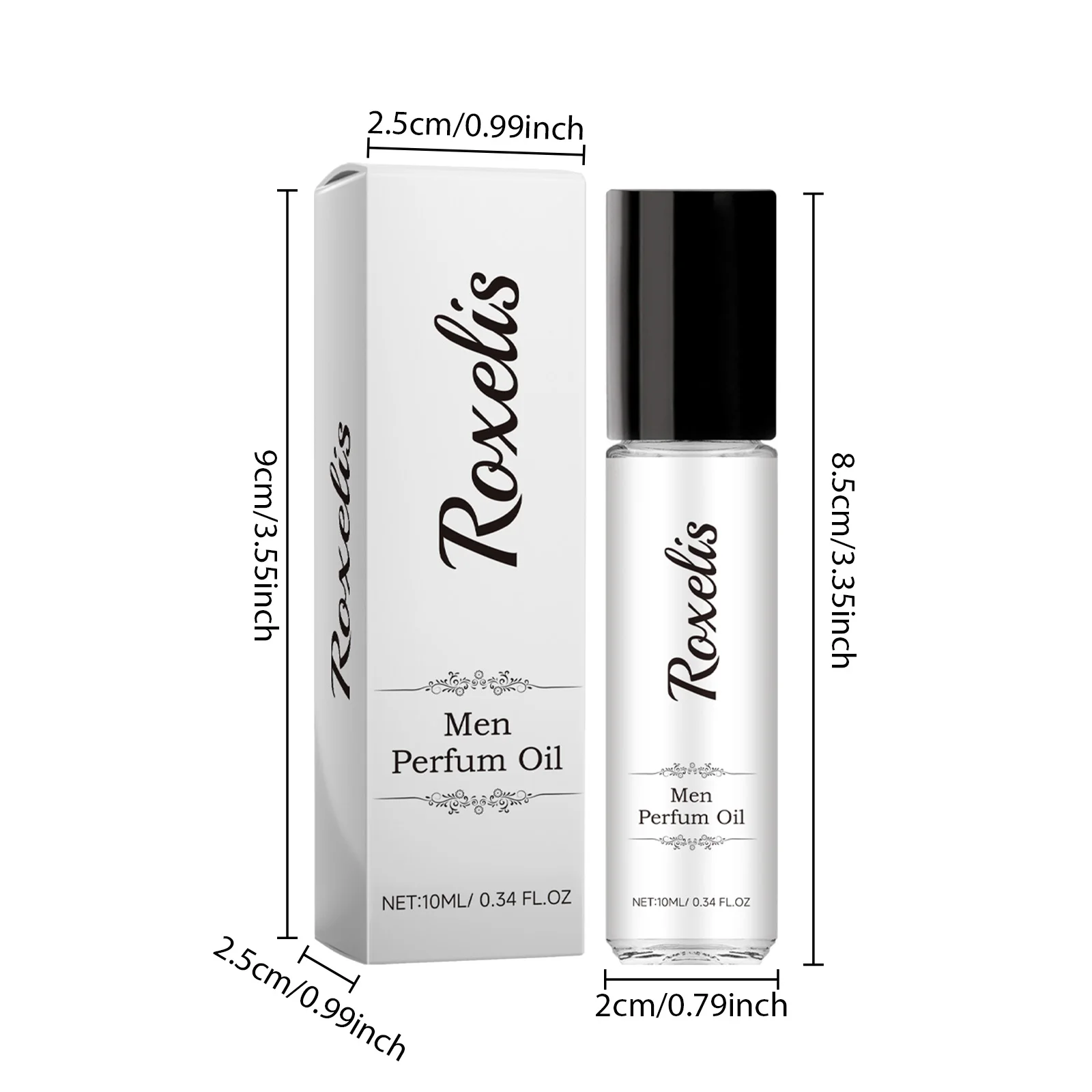 Roxalis-aceite de Perfume permanente para hombres, fragancia para parejas frescas y naturales, Perfume corporal de atmósfera, 0,34 oz