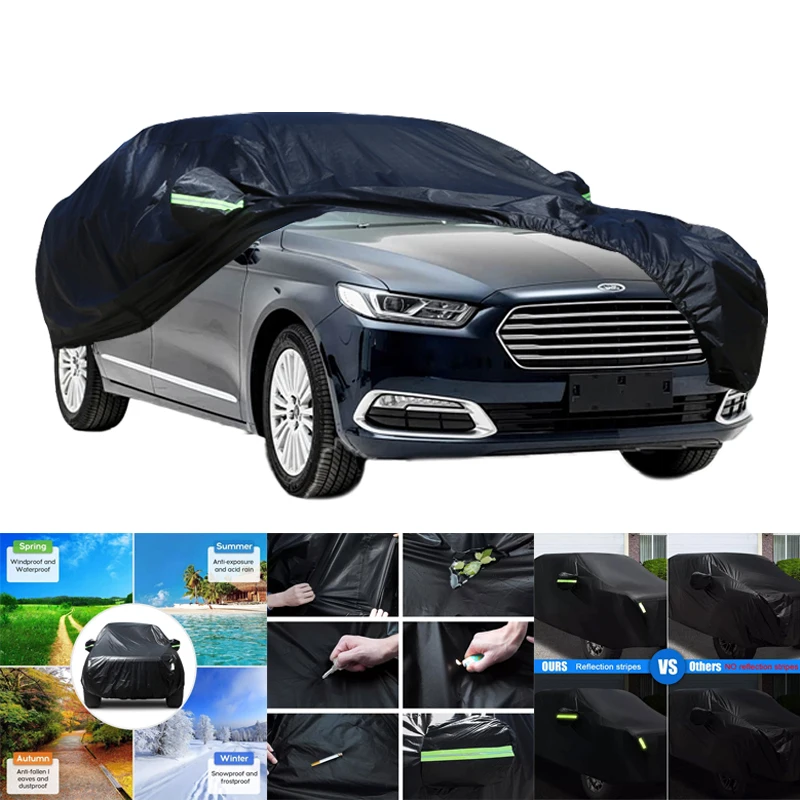 

Всепогодные автомобильные чехлы для Ford Taurus 6-в-1, водонепроницаемые, пылезащитные, УФ-защитные, снежные, устойчивые к царапинам, защита