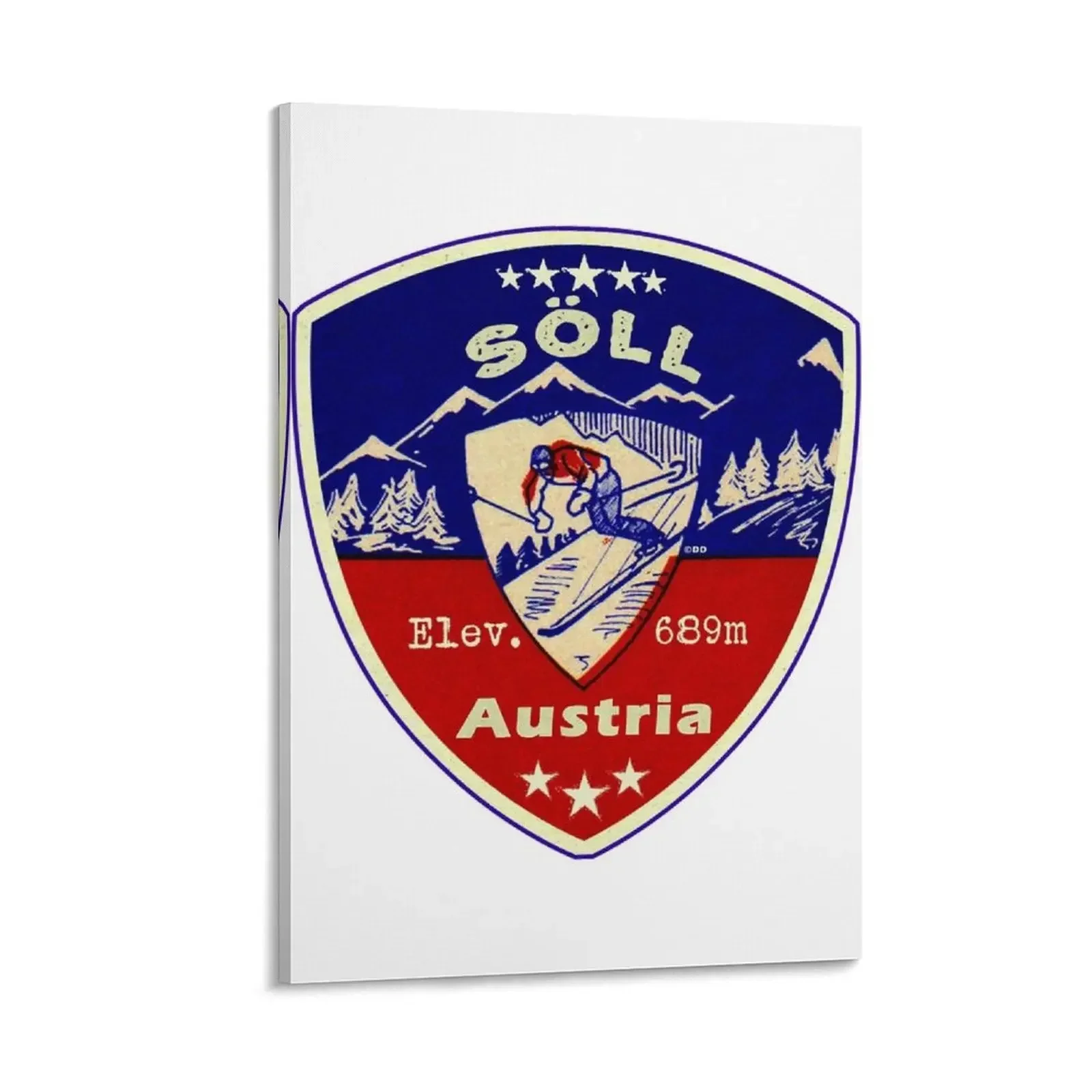 

Sll Austria Skiing Ski Mountains Skier Canvas Painting Wall posters Paintings on the wall decorative frames wall room