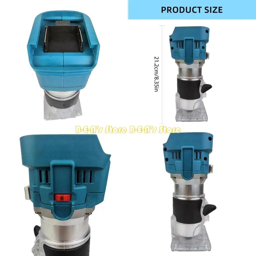 Y1AD Efficient Woodworking Trimmer Routers for 18V Platforms Brushless Technology Hand Operations 6 Adjustments Collets