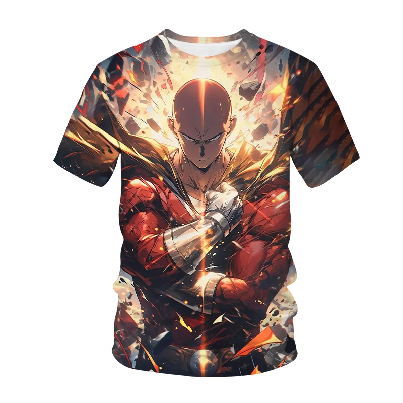 

Fashion New Anime ONE PUNCH MAN Summer Men/Women O-Neck 3D Printed T Shirt Casual Short Sleeve Oversized Tops Man Clothing Tees