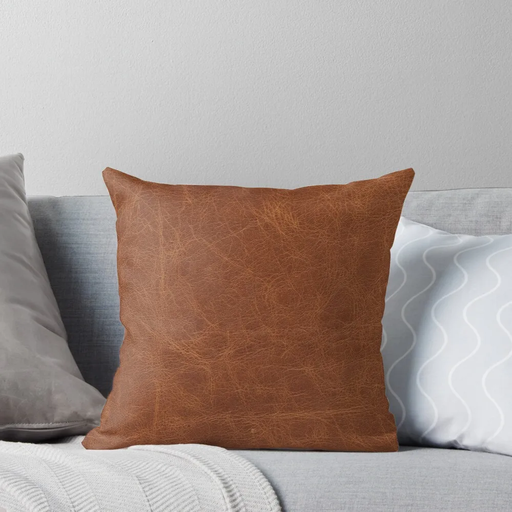Tan Brown leather Throw Pillow Luxury Pillow Case Christmas Covers For Cushions Pillow