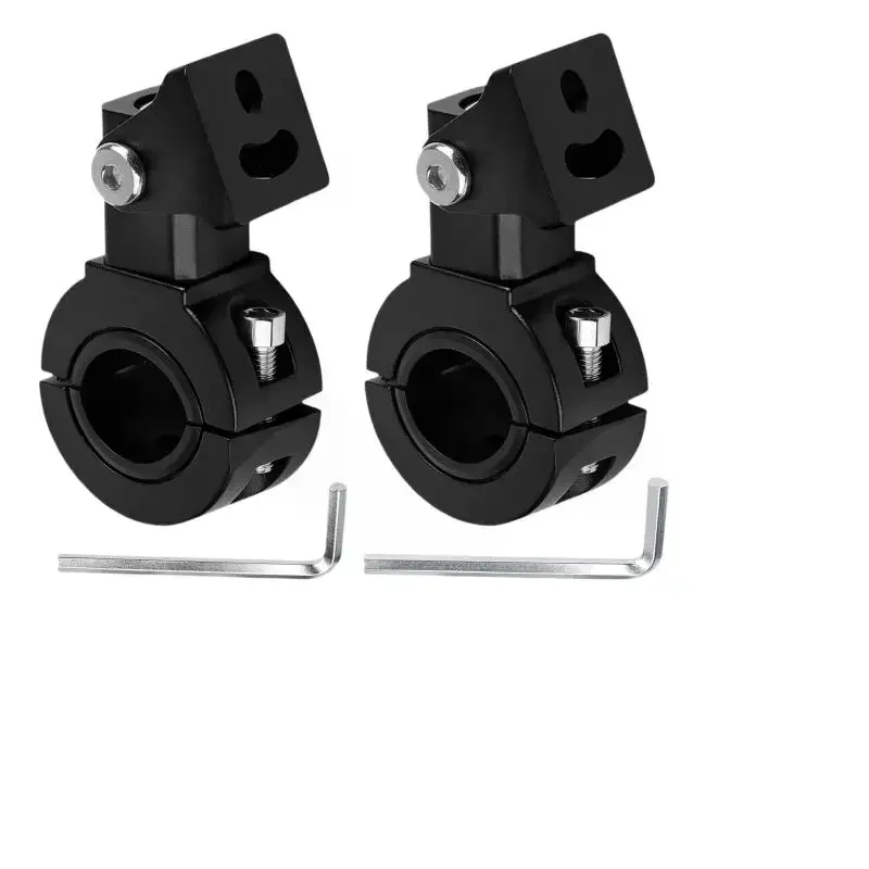 2Pcs Motorcycle Headlight Mount Bracket 360 Degree 18-32mm Adjustable Spotlight Clamp Motorcycle Head Light Lamp Holder Support