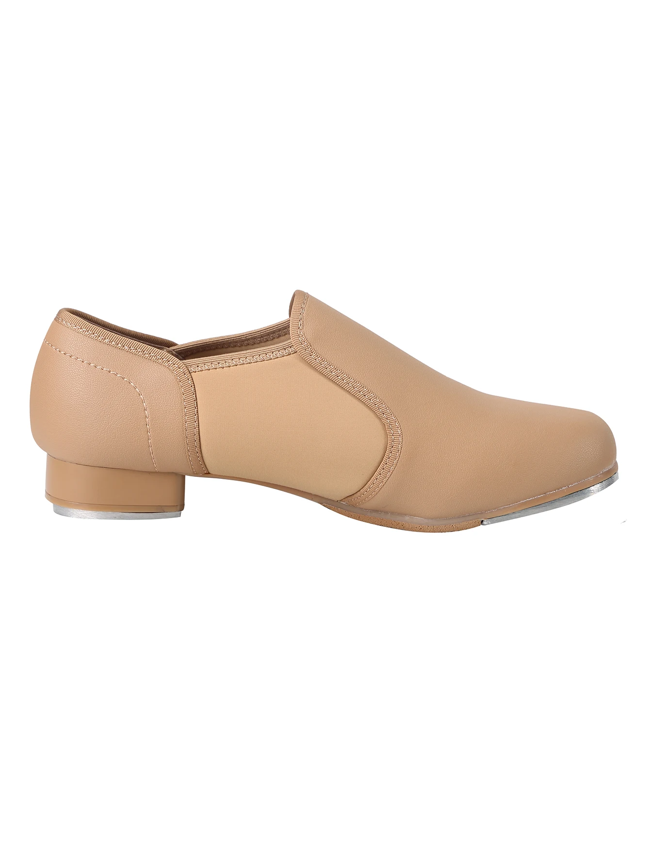 Dynadans Unisex PU Leather Slip On Tap Dance Shoes for Women and Men