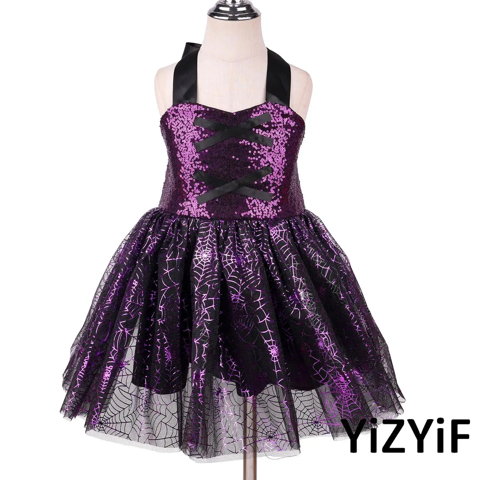 

Enchanted Witch Clothing for Girls Complete Costume Set with Hat Broom And Sparkly Dress for Magic Shows And Cosplay Events