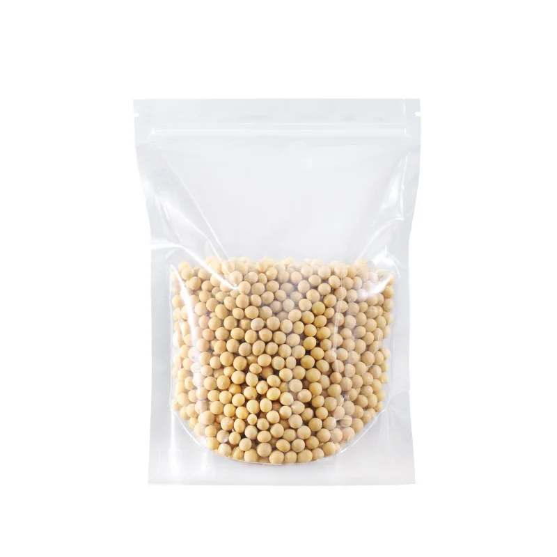 JinSen Food Self-supporting Self Sealing Bags High Transparent Grains Snacks Packaging Bag Flower Tea Dried Fruit