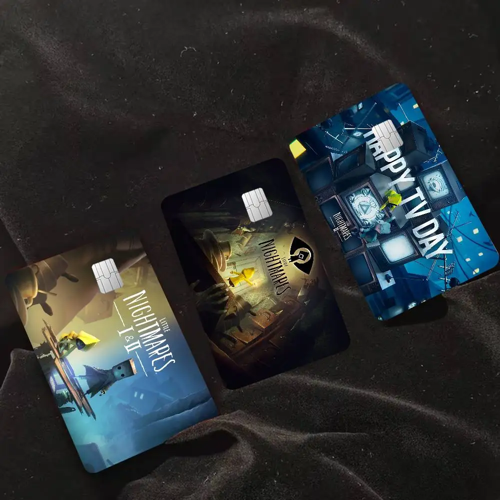 Popular Horror Game Little N-Nightmares Anime Front Cover Film Sticker Skin for Credit Debit Card Small Large Chip